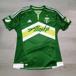 Alaska Timbers Airlines Soccer Adidas Green Adizero Jersey XL